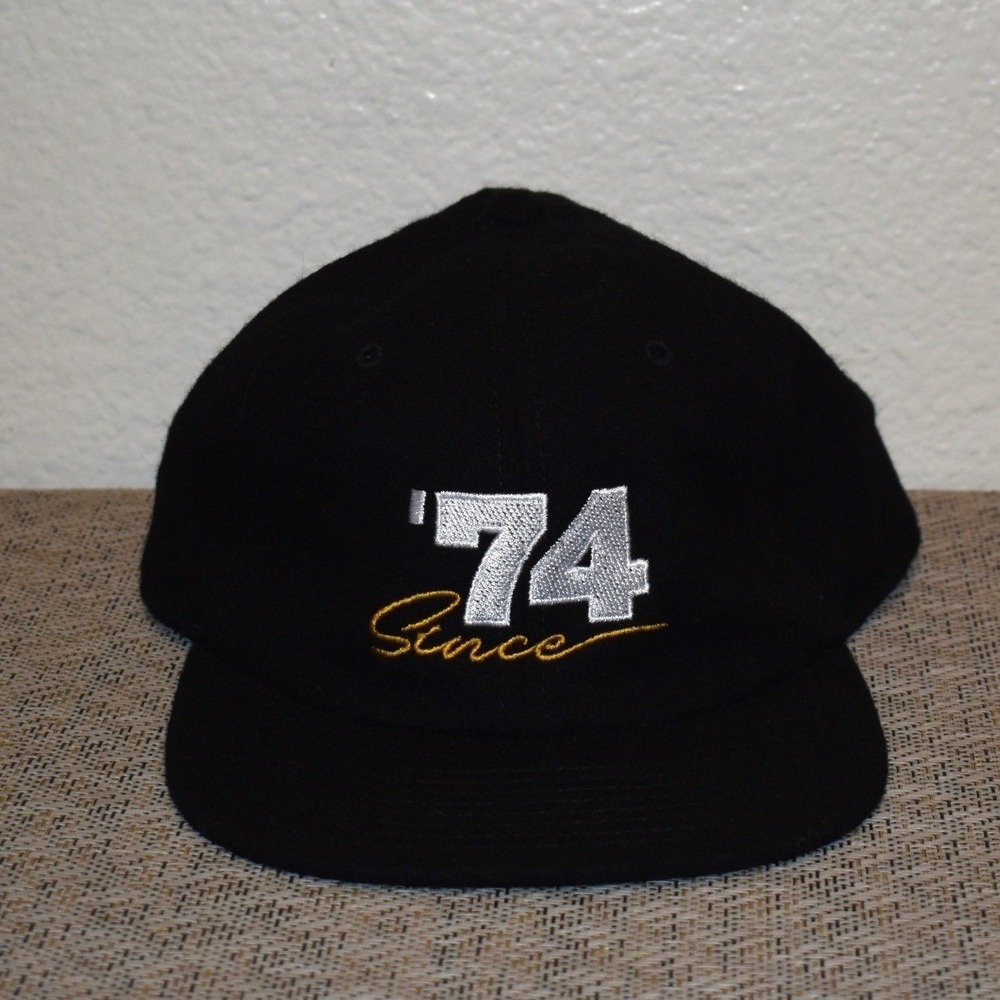 Mobil 1 Baseball Hat Mens OSFM Black Excellent 50th Anniversary Pegasus 1974